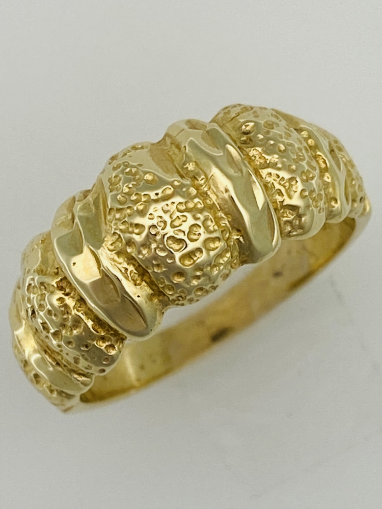 Yellow Gold Puffed Dome Ring